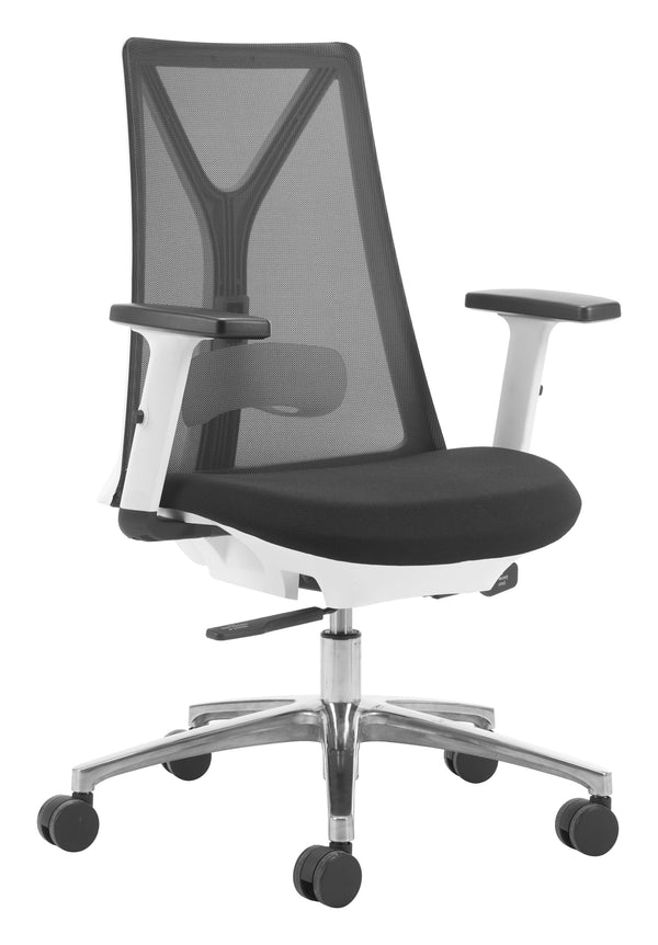 Zuo Modern Hasso Office Chair Black - Modern, Stylish Design With High-quality Materials For Any Home Space Black 60% Elastomer + 40% Polyester,Steel,Aluminum Alloy 110704-zuo-modern