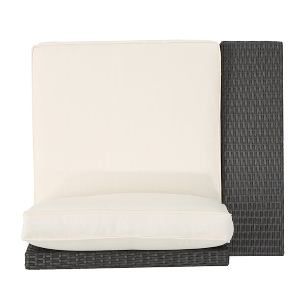 English Elm Santa Cruz Outdoor Pe Wicker Arm Chair Set with Weather Resistant Iron Frame 52974.00IRNGRY