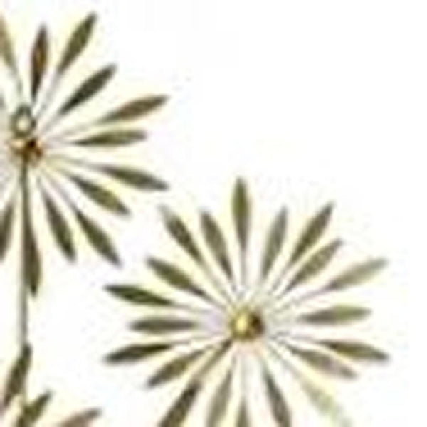 HomeRoots 24" Striking Gold, Orange & Black Metal Wall Clock – Silent Analog Design for Stylish Decor Accent 626554