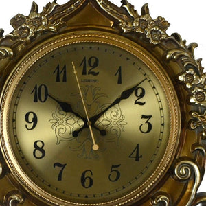 HomeRoots 17" Gold and Black Resin Pendulum Wall Clock – Timeless Elegance with Silent Movement and Sophistication 626561