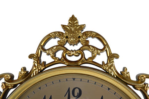 HomeRoots 17" Gold and Black Ornate Silent Pendulum Wall Clock - Timeless Elegance for Any Room Decor 626564
