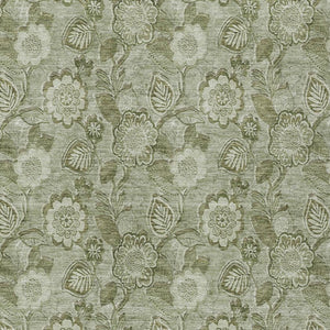 HomeRoots 5' Timeless Floral Area Rug in Artichoke and Fern Green - Durable, Washable for Indoor & Outdoor Use 8' X 10' 626585
