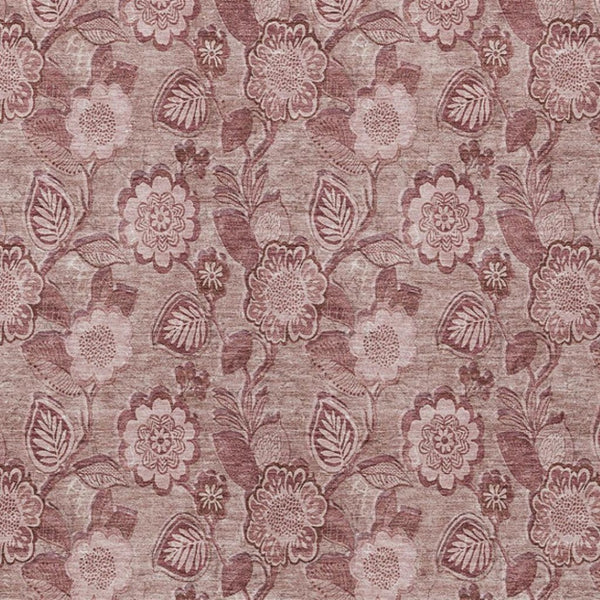 HomeRoots 5' Floral Washable Area Rug - Blush & Pink Design for Indoor/Outdoor Use, Durable & Stain-Resistant 5' X 8' 626595