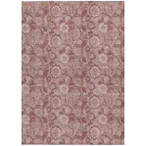 HomeRoots 5' Floral Washable Area Rug - Blush & Pink Design for Indoor/Outdoor Use, Durable & Stain-Resistant 10' X 14' 626599