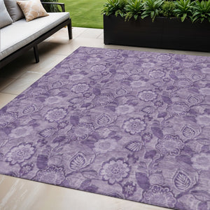 HomeRoots 5' Vibrant Floral Washable Area Rug for Indoor and Outdoor Spaces - Perfect for High-Traffic Homes! 5' X 8' 626619