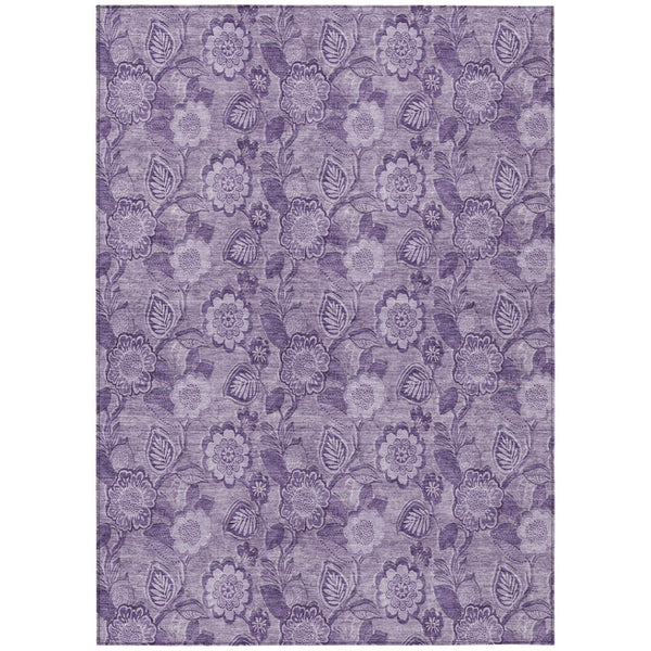 HomeRoots 5' Vibrant Floral Washable Area Rug for Indoor and Outdoor Spaces - Perfect for High-Traffic Homes! 5' X 8' 626619