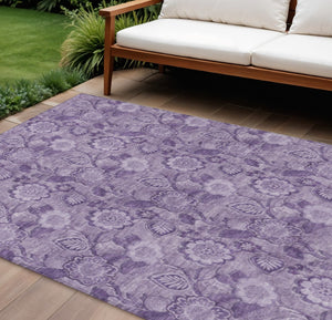 HomeRoots 5' Vibrant Floral Washable Area Rug for Indoor and Outdoor Spaces - Perfect for High-Traffic Homes! 9' X 12' 626622