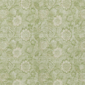 HomeRoots 5' Timeless Sage and Mint Green Floral Area Rug - Durable, Washable Design for Indoor & Outdoor Use 5' X 8' 626625