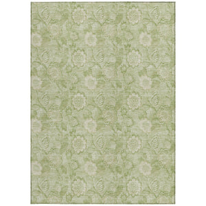 HomeRoots 5' Timeless Sage and Mint Green Floral Area Rug - Durable, Washable Design for Indoor & Outdoor Use 8' X 10' 626627
