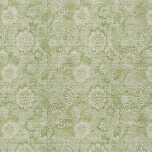 HomeRoots 5' Timeless Sage and Mint Green Floral Area Rug - Durable, Washable Design for Indoor & Outdoor Use 8' X 10' 626627