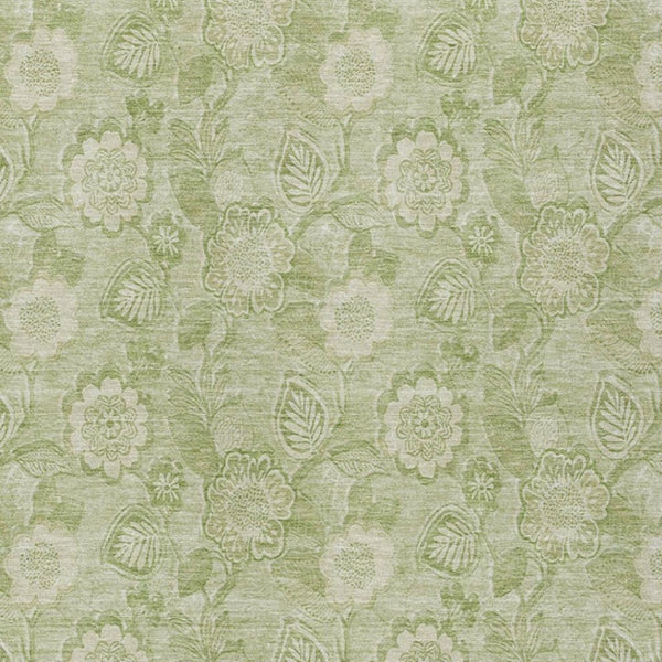 HomeRoots 5' Timeless Sage and Mint Green Floral Area Rug - Durable, Washable Design for Indoor & Outdoor Use 8' X 10' 626627
