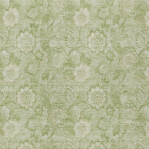 HomeRoots 5' Timeless Sage and Mint Green Floral Area Rug - Durable, Washable Design for Indoor & Outdoor Use 10' X 14' 626629