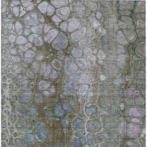 HomeRoots 5' Brown and Gray Abstract Washable Area Rug - Durable, Stylish, Perfect for Indoor and Outdoor Spaces 5' X 8' 626655