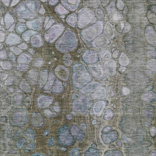 HomeRoots 5' Brown and Gray Abstract Washable Area Rug - Durable, Stylish, Perfect for Indoor and Outdoor Spaces 9' X 12' 626658