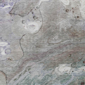 HomeRoots 5' Khaki Beige and Purple Abstract Area Rug - Stylish, Washable, Durable for Indoor and Outdoor Use 10' X 14' 626677