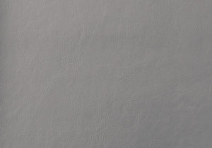 English Elm Nightstand, Upholstered Leather-Look Accent Table with Two Drawers, Chrome Knob, No Assembly Required Grey 22 L x 17 W x 22 H B2710P219501