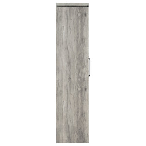 English Elm Myerson Weathered Grey Driftwood Tall 2-Door Cabinet with Removable Shelves Rustic Storage (96) B062P328670