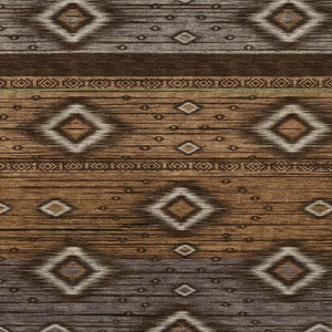 HomeRoots 5' Stylish Chocolate Copper and Gray Tribal Washable Area Rug for Indoor and Outdoor Spaces 8' X 10' 626735