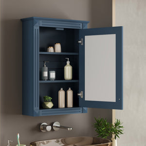 English Elm 20" Wall Mount Medicine Cabinet Mirrored Door Soft Close Adjustable Shelf Bathroom N710P317680C
