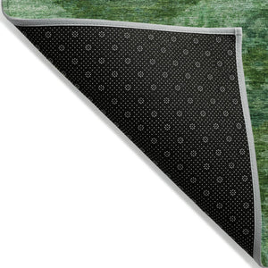 HomeRoots 5' Emerald Medallion Washable Indoor Outdoor Area Rug - Durable, Elegant, and Easy-Care Design 8' Round 626764