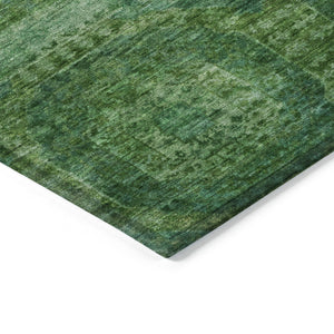 HomeRoots 5' Emerald Medallion Washable Indoor Outdoor Area Rug - Durable, Elegant, and Easy-Care Design 8' X 10' 626765
