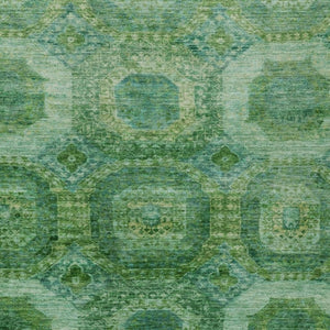 HomeRoots 5' Emerald Medallion Washable Indoor Outdoor Area Rug - Durable, Elegant, and Easy-Care Design 8' X 10' 626765