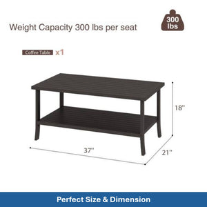 English Elm 5-piece Outdoor Conversation Set with Steel Frame Weather Resistant Cushions Patio Seating Gray B082S00128