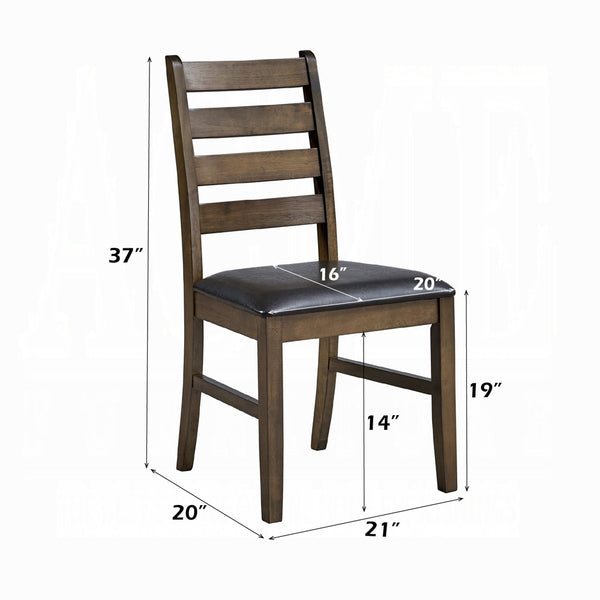 English Elm Walnut Scandinavian Dining Chairs Set of 2 — Padded Ergonomic Seat & Curved Back for Modern Comfort Brown,Walnut 40 L x 12 W x 20 H B2741P326655