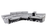 English Elm Steve Silver - Park City - 6 Piece Sectional - Pearl Silver