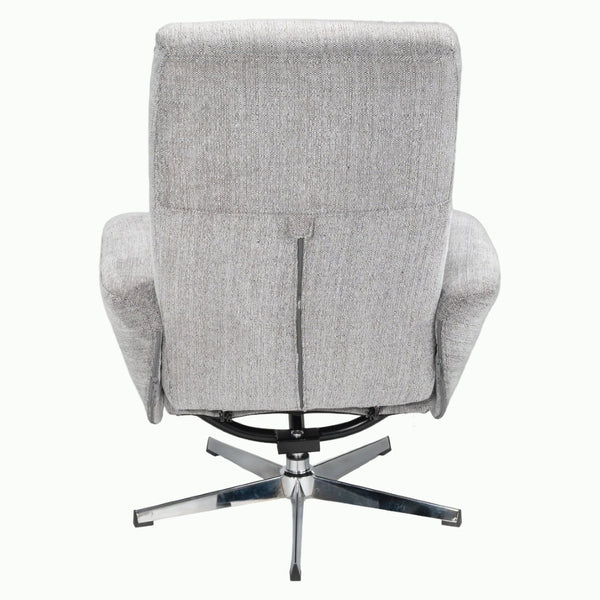 English Elm Swivel Faux Leather Manual Recliner with Ottoman Ergonomic Lounge Chair for Living Room W1622P460966