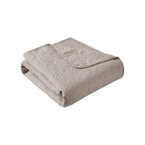 Madison Park Quebec Traditional Oversized Quilted Throw MP50-2984 Khaki