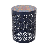 Christopher Knight Home® - Noble House - Castana Outdoor Lace Cut Side Table with Tile Top