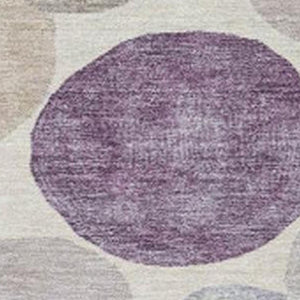 HomeRoots 5' Modern Geometric Area Rug in Plum, Beige, and Denim Blue for Indoor & Outdoor Spaces, Washable 10' X 14' 627043