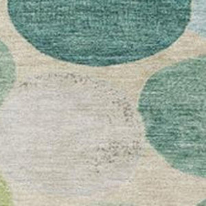 HomeRoots 5' Durable Indoor Outdoor Area Rug in Teal Blue Green and Ivory Geometric Design for Easy Care 8' X 10' 627047