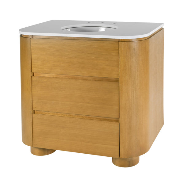 Butler Genoa Rectangular Wood & Quartz 2 Drawer Bathroom Vanity for Modern Elegance and Functionality