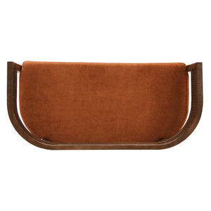 English Elm 47.5" Hand-woven Rattan Loveseat with Open Weave Back and Cushioned Two-seat Comfort N771P381036C