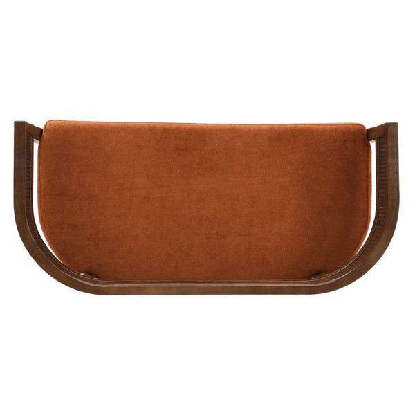 English Elm 47.5" Hand-woven Rattan Loveseat with Open Weave Back and Cushioned Two-seat Comfort N771P381036C