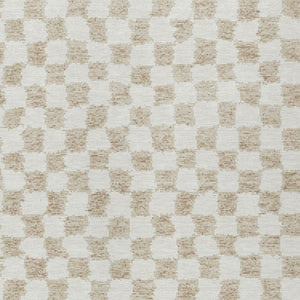 HomeRoots 5' Beige and Ivory Geometric Indoor-Outdoor Area Rug - Stylish, Durable, and Machine Washable Design 9' X 12' 627186