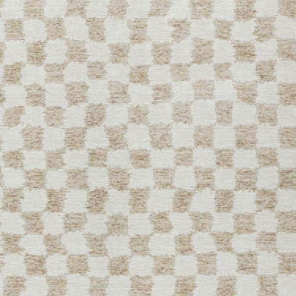 HomeRoots 5' Beige and Ivory Geometric Indoor-Outdoor Area Rug - Stylish, Durable, and Machine Washable Design 9' X 12' 627186