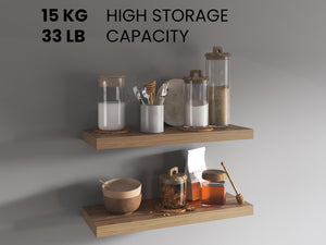 English Elm Ecco Modern Floating Shelves Set Of 2 – Stylish Space-Saving Wall Decor For Home & Office Use B070P238862