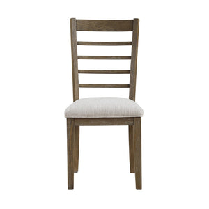 English Elm Stylish 6-Piece Light Brown Dining Table Set With Comfortable Upholstered Chairs & Versatile Bench B011P372218-GIGA