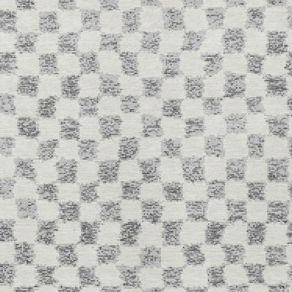 HomeRoots 5' Gray and Ivory Geometric Area Rug - Stylish, Washable, Durable for Indoor and Outdoor Spaces 10' X 14' 627211