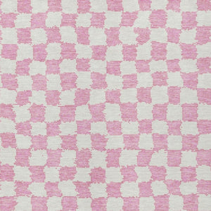 HomeRoots 5' Pink and Ivory Geometric Area Rug - Washable, Durable for Indoor & Outdoor Use, Stylish Design 9' X 12' 627228