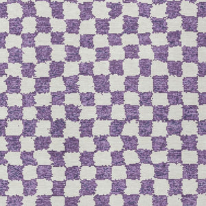 HomeRoots 5' Vibrant Purple and Ivory Geometric Washable Area Rug for Stylish Indoor and Outdoor Spaces 8' X 10' 627233