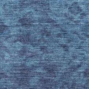 HomeRoots 5' Denim Blue and Ivory Damask Area Rug – Elegant, Washable Indoor/Outdoor Design for Versatile Use 8' X 10' 627251