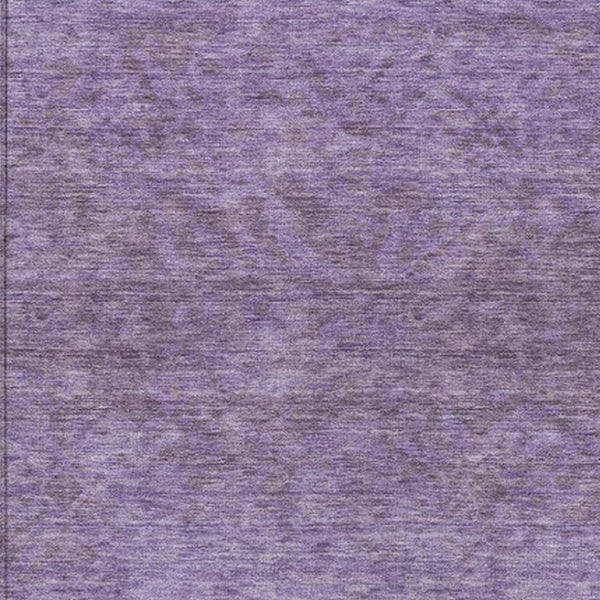 HomeRoots 5' Elegant Purple and Ivory Damask Area Rug - Durable, Washable for Indoor and Outdoor Spaces 9' X 12' 627264