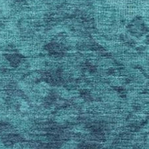 HomeRoots 5' Stylish Teal Blue and Ivory Damask Area Rug - Durable, Washable, Indoor/Outdoor Design for All Spaces 9' X 12' 627270