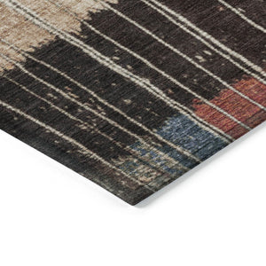 HomeRoots 5' Durable Indoor Outdoor Striped Area Rug in Beige, Red, and Yellow – Easy Care & Stylish Design 10' X 14' 627337