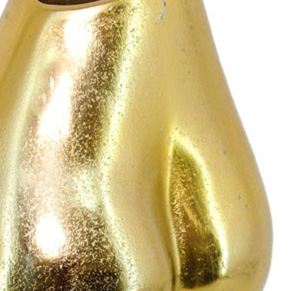 Homeroots 14" Gold Cast Aluminum Female Form Table Vase - Unique Art Piece & Elegant Floral Display Centerpiece  Aluminum 627517