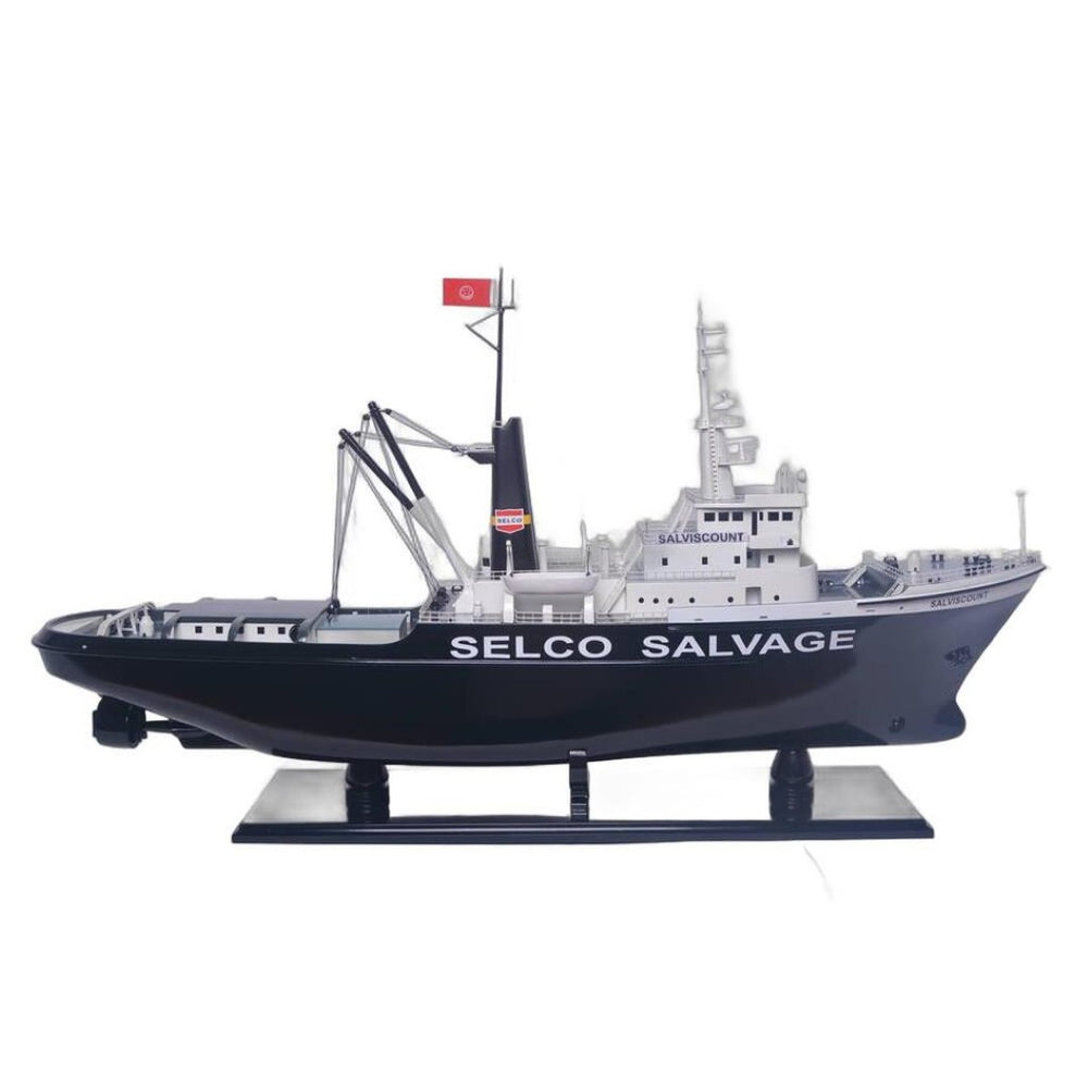 HomeRoots 6" Hand-Painted Unfinished Wood Model Boat – Vintage Nautical Decor for Home, Gifts & Tabletop Accents 627521